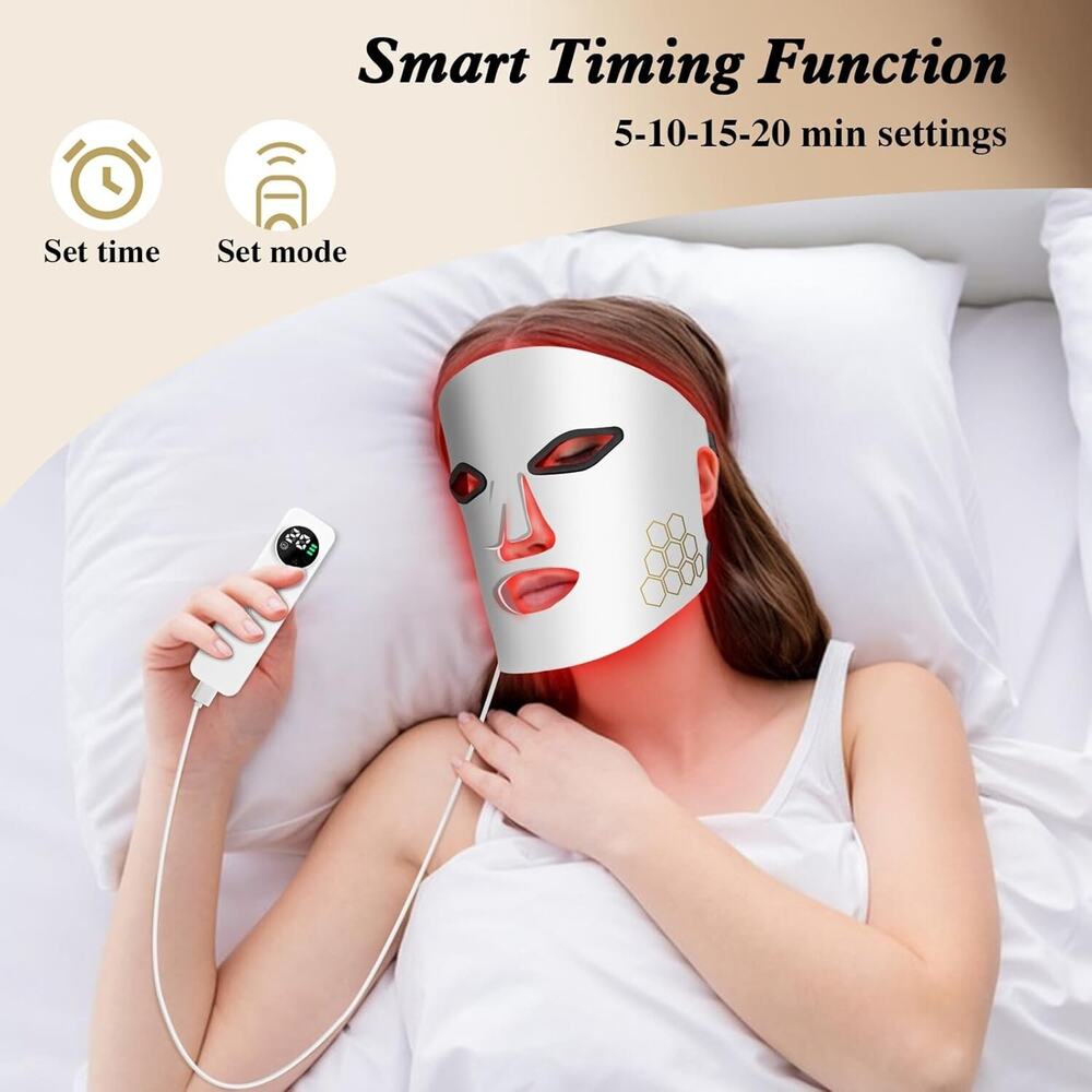 Red Light Therapy for Face, Infrared LED Face Mask Light Therapy 4 Light Wave‎ - Picture 8 of 13